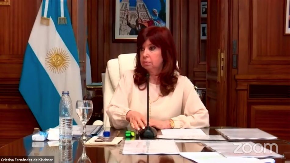 Cristina Fernández en la Audiencia vía Zoom por Dólar futuro 20210304