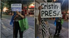 Protestas frente a la casa de la vicepresidenta Cristina Kirchner.