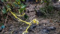 View of the crime scene where 17-year-old Eliannys Martínez was found dead hours after her disappearance alongside another girl, in La Misión, Portuguesa state, Venezuela on February 26, 2021.