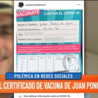 Juan Ponce de León se vacunó contra el Coronavirus a los 45 años, lo posteó y luego lo borró