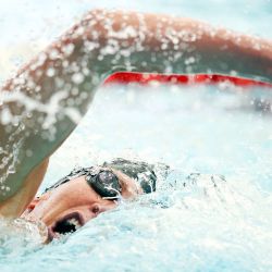 Ashley Twichell compite en las eliminatorias femeninas de 400 metros estilo libre en el segundo día de la TYR Pro Swim Series en San Antonio en San Antonio, Texas. | Foto:Tom Pennington / Getty Images / AFP