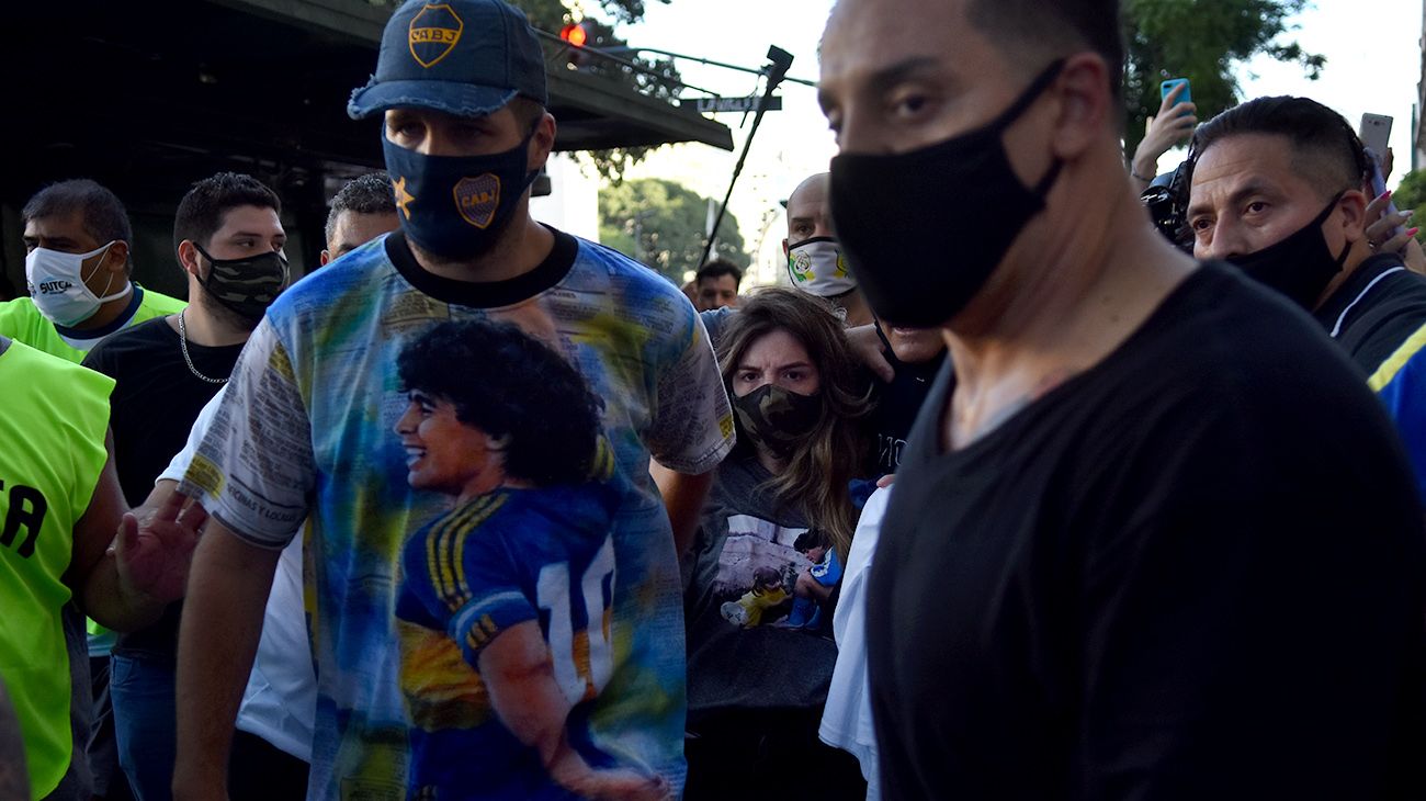 Marcha y reclamo por Justicia en la causa que investiga la muerte de Maradona.