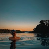 Las soñadas vacaciones de Celeste Cid en las Cataratas