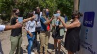 Malena Galmarini, en la inauguración de obras en Barrio Parque Guazu-Nambi (Ex Soeva), en Tigre.