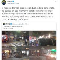 Hernán Drago, involucrado en un aparatoso accidente del que se salvó