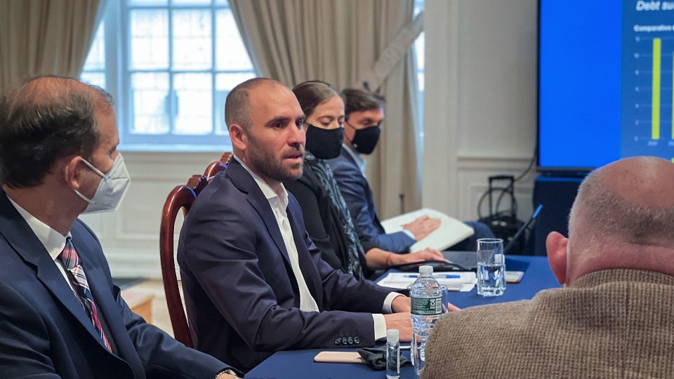 Martín Guzmán en Nueva York. La reunión fue calificada como productiva.