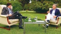 En los Jardines de Olivos. Mauricio Macri, en la entrevista con Jorge Fontevecchia.