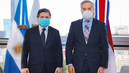 Apoyo. Felipe Solá recibió esta semana al canciller paraguayo.
