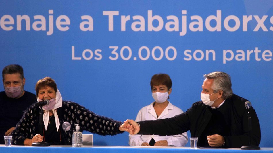 Taty Almeida y Alberto Fernández