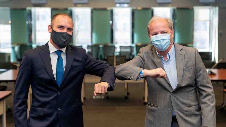 Axel van Trotsenburg y Martín Guzman Banco Mundial