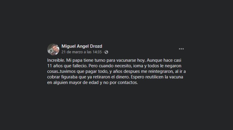 Turno Vacuna Muerto