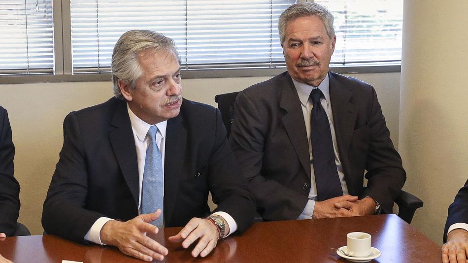 El canciller Felipe Solá y el presidente Alberto Fernández 20210324