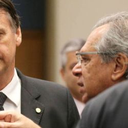 Jair Bolsonaro junto al ministro de Economía, Paulo Guedes. | Foto:CEDOC