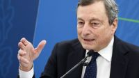 Italian Prime Minister Mario Draghi News Conference On Economic Stimulus
        
