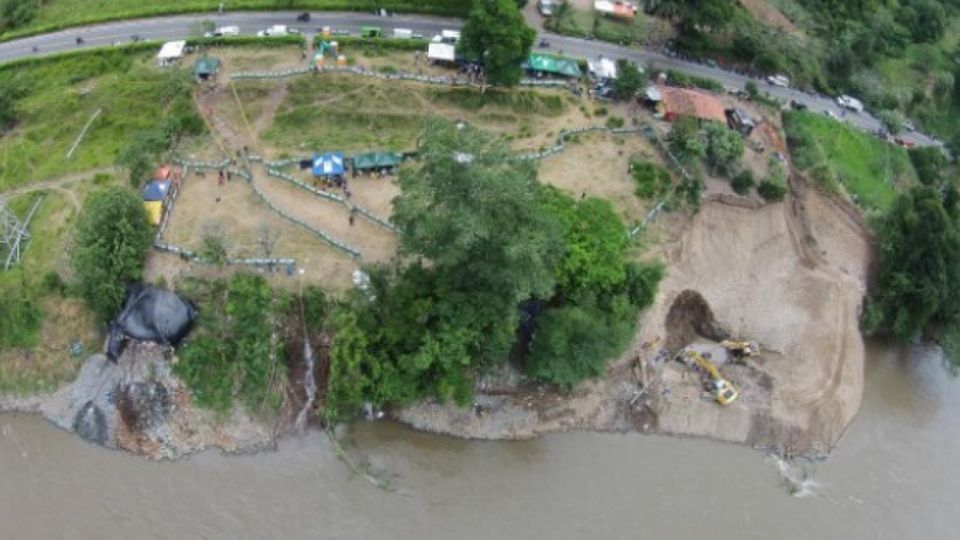 La mina de Neira, en Colombia, donde trabajadores quedaron atrapados.