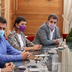 Cristian Ritondo y Jorge Macri se reunieron en Casa Rosada con Máximo Kirchner, Axel Kicillof, Sergio Massa y "Wado" De Pedro.