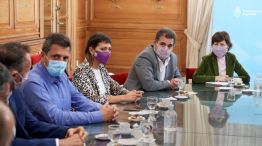 Cristian Ritondo y Jorge Macri se reunieron en Casa Rosada con Máximo Kirchner, Axel Kicillof, Sergio Massa y "Wado" De Pedro.