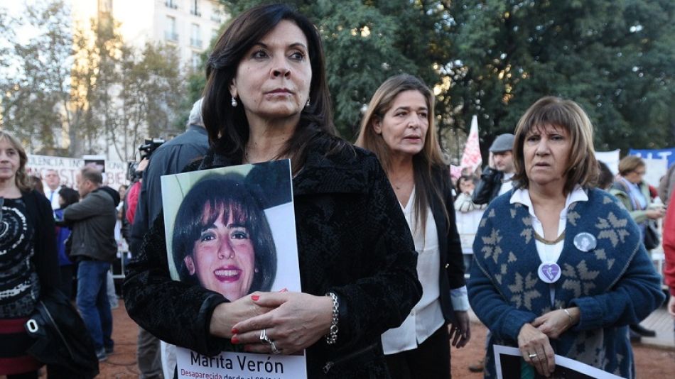 Susana Trimarco con una foto de su hija Marita Verón