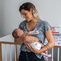 Micaela Vázquez celebró los tres primeros meses de su hijo Baltazar con tiernas fotos
