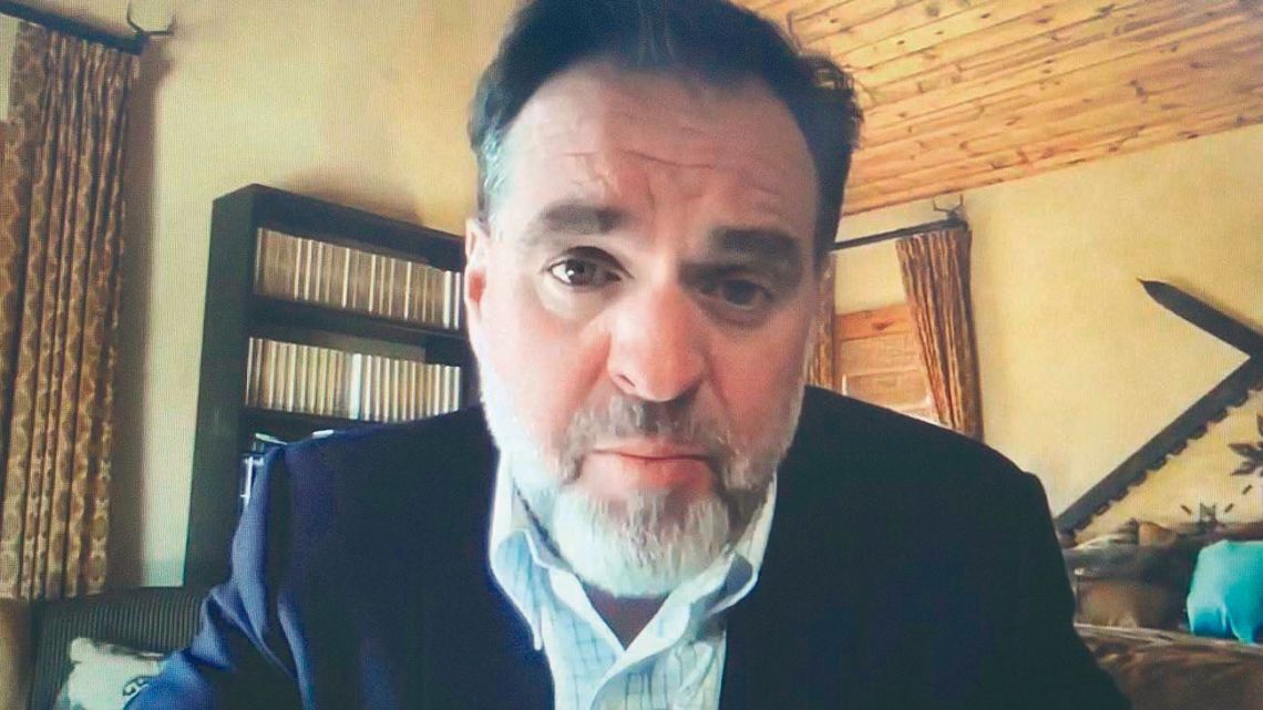 Scottish historian and professor Niall Ferguson, pictured during his interview with Perfil's Jorge Fontevecchia.