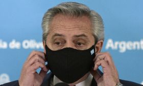 President Alberto Fernández stock