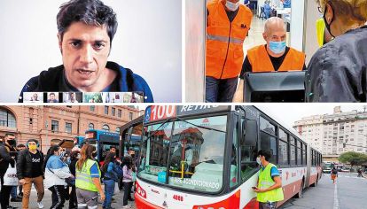 Análisis. Kicillof, con intendentes. Larreta, en vacunatorio. El control en transporte se reforzará.