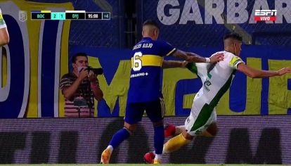 TODO DEFENSA Y JUSTICIA RECLAMÓ PENAL DE MARCOS ROJO EN LA ÚLTIMA JUGADA DEL PARTIDO. //CAPTURA VIDEO