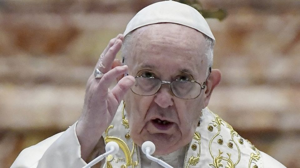 El papa Francisco, en la misa de este domingo de Pascua en el Vaticano.
