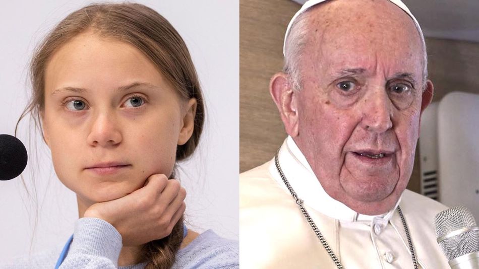 Greta Thunberg y el Papa Francisco 20210406
