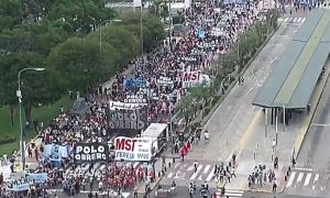 Marcha del Polo Obrero y organizaciones sociales por el Centro Porteño 20210408
