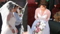 Lady Gaga cautiva con su vestido de novia en las grabaciones de "House of Gucci"