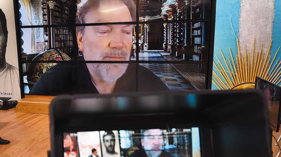 Woody Powell, en la entrevista con Jorge Fontevecchia.