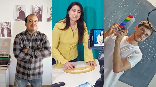 Félix Díaz. Está al frente del canal Resúmenes Entelequia. Micaela Beloqui. Creó Matemática con Mica, y tiene 46.700 suscriptores. Damián Pedraza. Su canal es El traductor de Ingeniería.