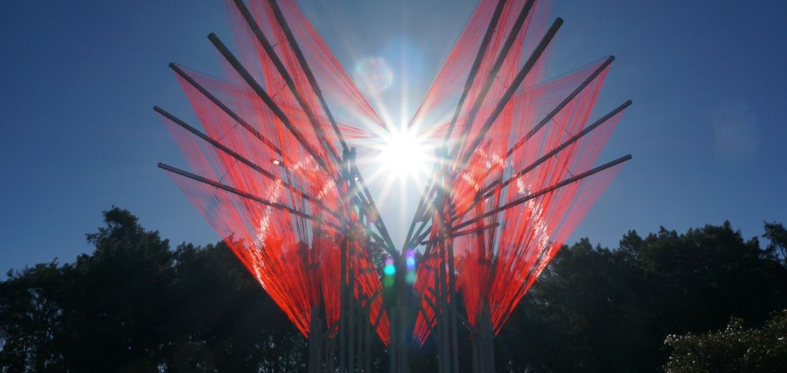 Arte: “Nació” otra flor gigante en la ciudad de Buenos Aires