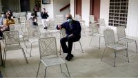 Venezuela vaccine waiting room