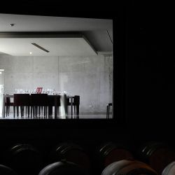 Picture of a wine-tasting room seen from a cellar in DiamAndes, a winery in the Uco Valley, San Carlos Department, in the Argentine province of Mendoza, taken on April 1, 2021. The winery was designed by the Mendoza-based Bórmida & Yanzón studio, which specialises in wine architecture and has built more than 30 wineries since 1988, many of which have received national and international awards.