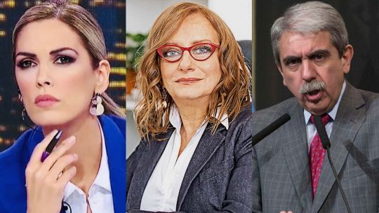 Viviana Canosa, Miriam Lewin y Aníbal Fernández.