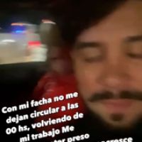 Alex Caniggia estuvo detenido durante tres horas por circular en horario prohibido