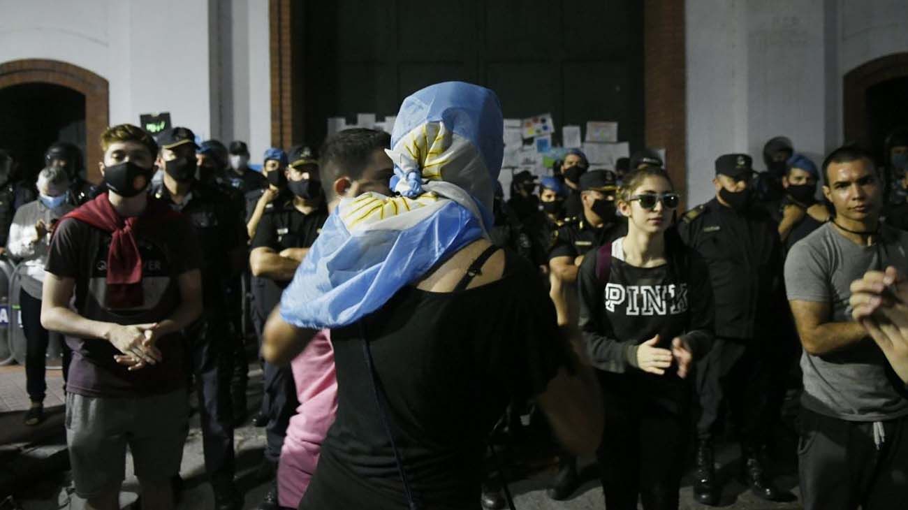 Protesta en Olivos.