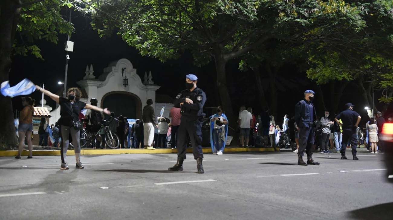 Protesta en Olivos.