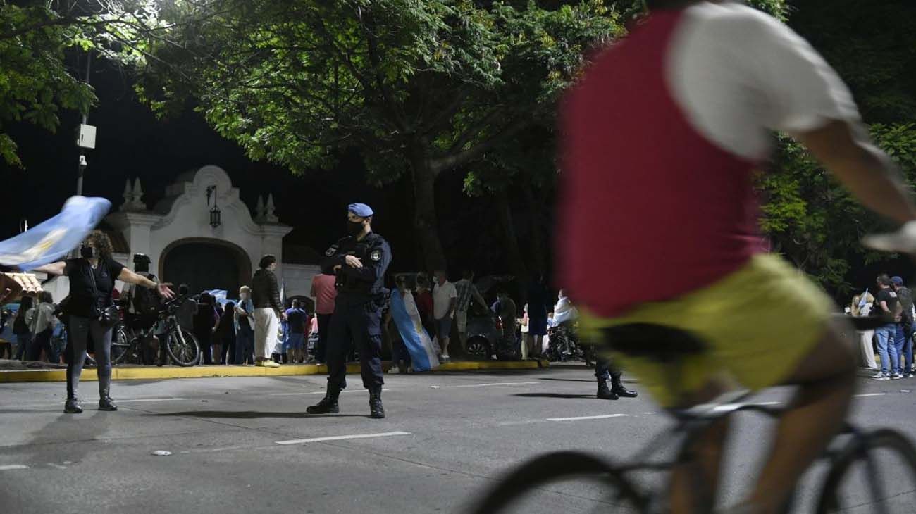 Protesta en Olivos.