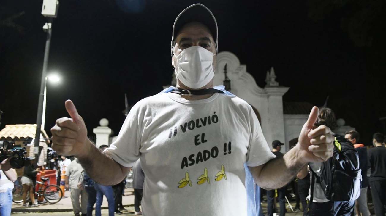 Protesta en Olivos.