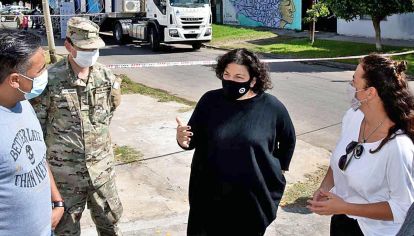 Laferrere. La ministra de Salud, Carla Vizotti, encabezó el operativo junto a Inés Barboza, de Defensa.