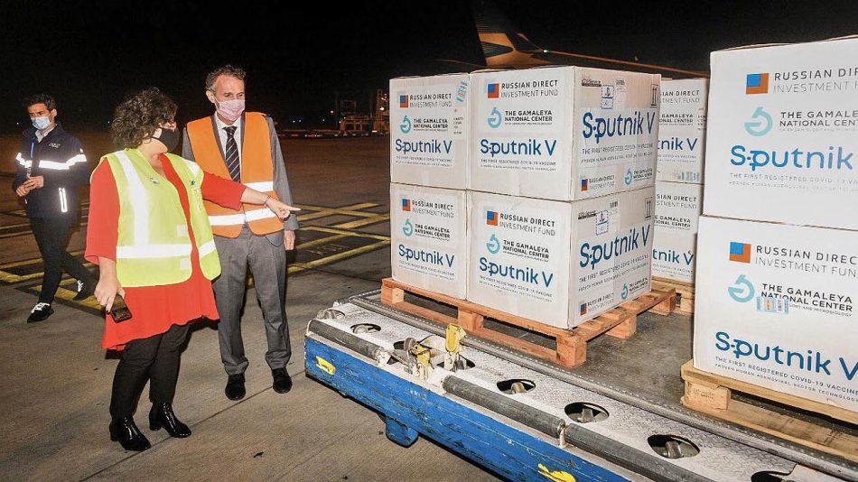Llegada de un nuevo cargamento con Vacunas Sputnik V 20210420