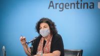 La ministra de Salud, Carla Vizzotti, en conferencia de prensa