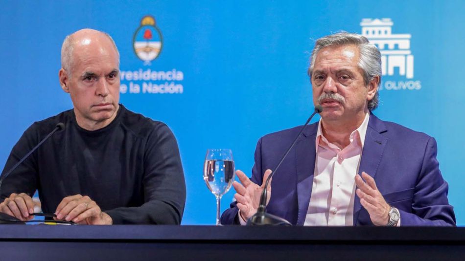Horacio Rodríguez Larreta y Alberto Fernández.