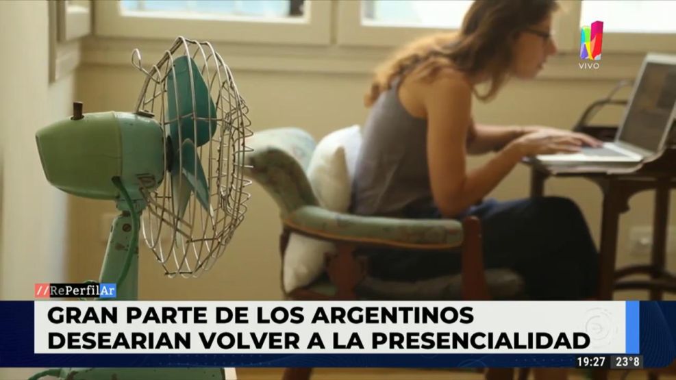 Gran parte de los argentinos desearía volver al trabajo presencial