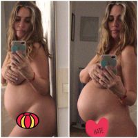 Belén Francese se desnudó por completo para mostrar su gigantesca panza