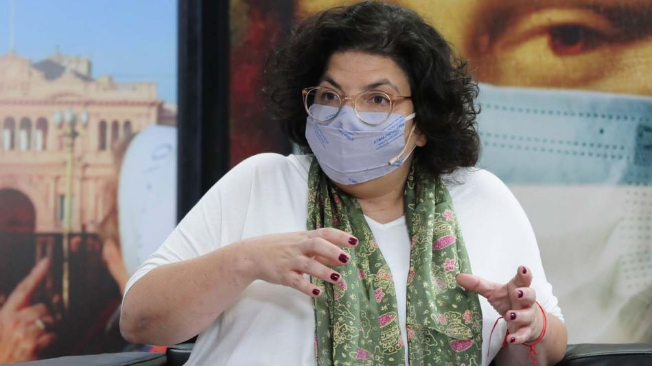 La ministra Carla Vizzotti, en la entrevista con Jorge Fontevecchia.