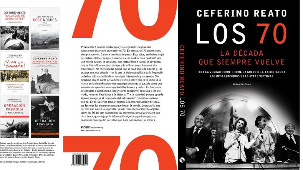 La tapa del libro de Ceferino Reato: "Los 70, la década que siempre vuelve"